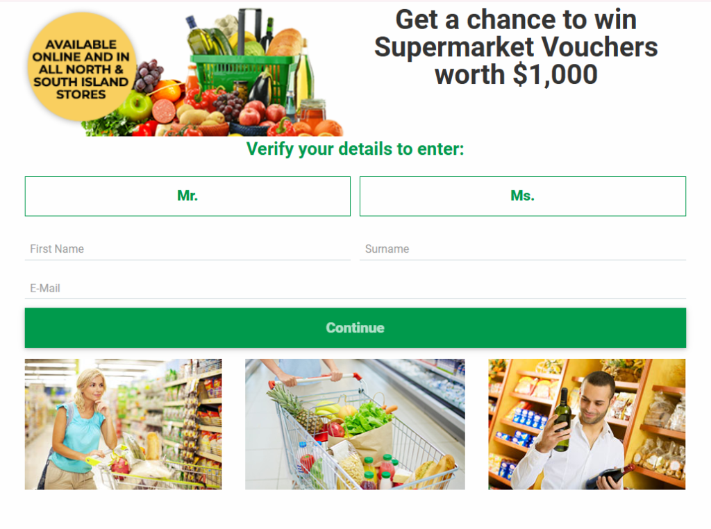 GET A $1,000 Supermarket Voucher! Enter Your Information Now!